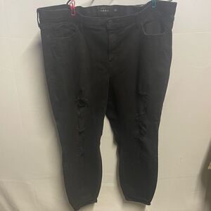 Torrid Black Distressed Jeans